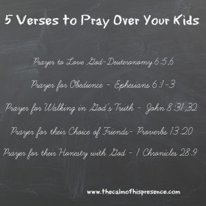 5 Verses to Pray Over Your Kids