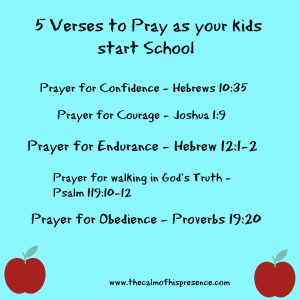 5 Verses to Pray as your kids start school