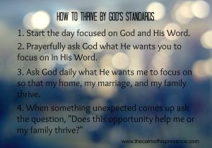How to thrive by God's standards